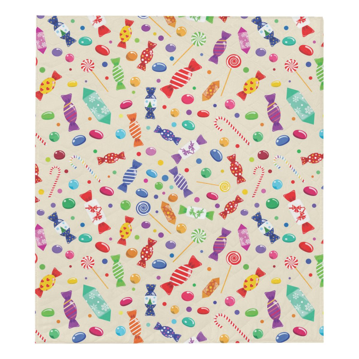 Candy Pattern Print Design 04 Premium Quilt