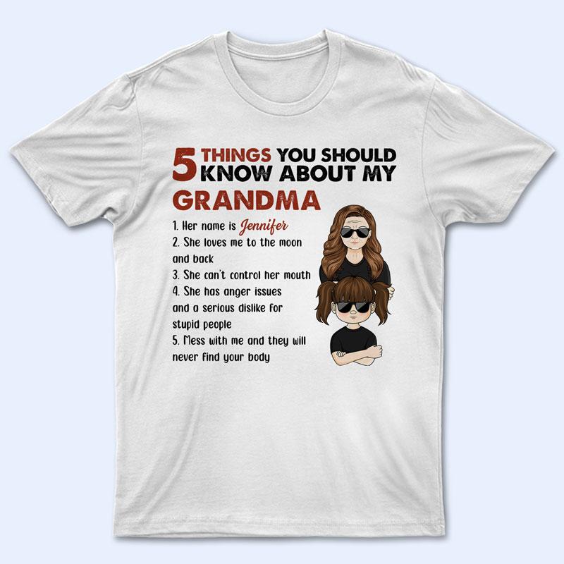 5 Thing You Should Know About My Grandpa – Gift For Grandchildren – Personalized Custom T Shirt