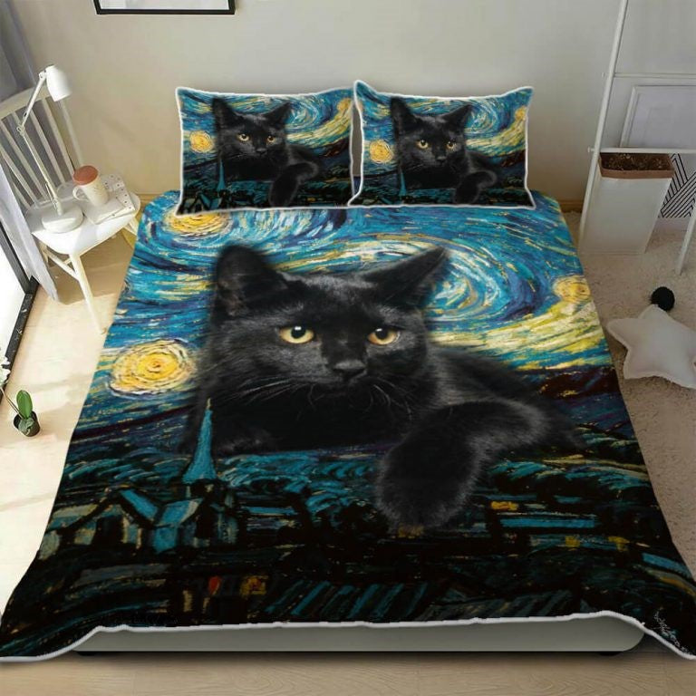 A Poor Black Cat Art Blanket Gifts For Who Love Animal – Funny Cat Art Fleece Blanket Quilting Birthday Gift