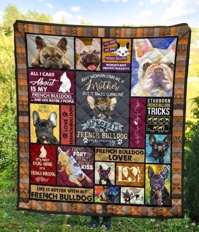 French Bulldog Mom Blanket Funny Gift For Dog Lover