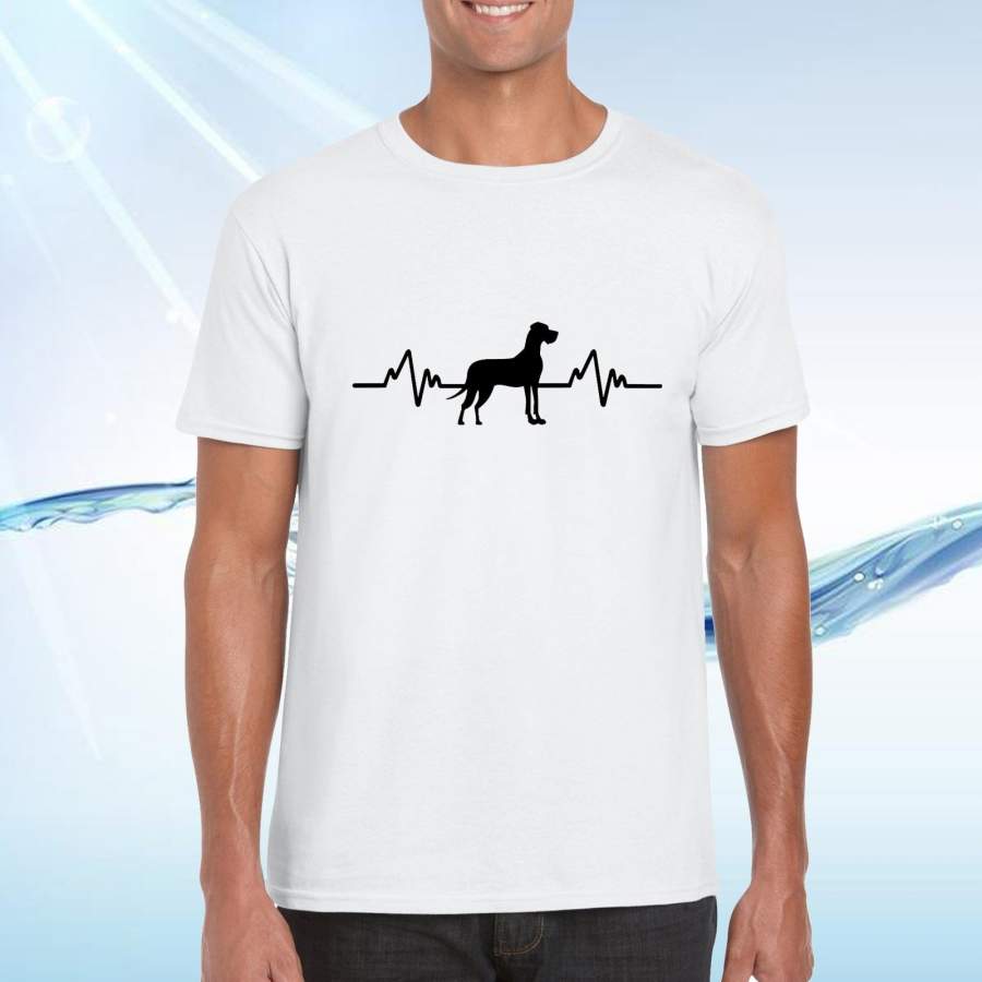 Heartbeat Great Dane Dog Puppy Owner T-Shirt