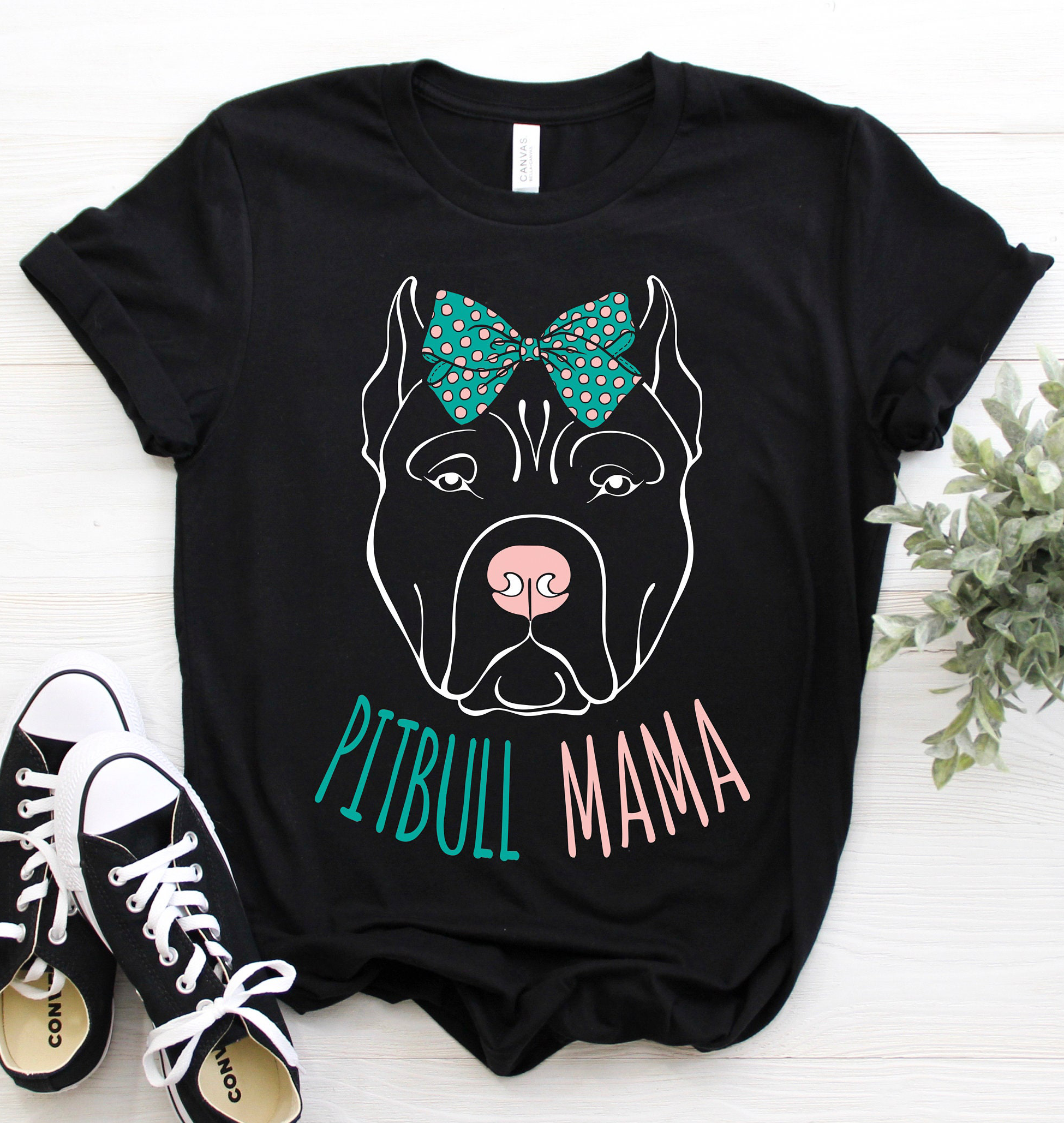 Pitbull Mama Gift For Dog Lovers Standard/Premium T-Shirt Hoodie