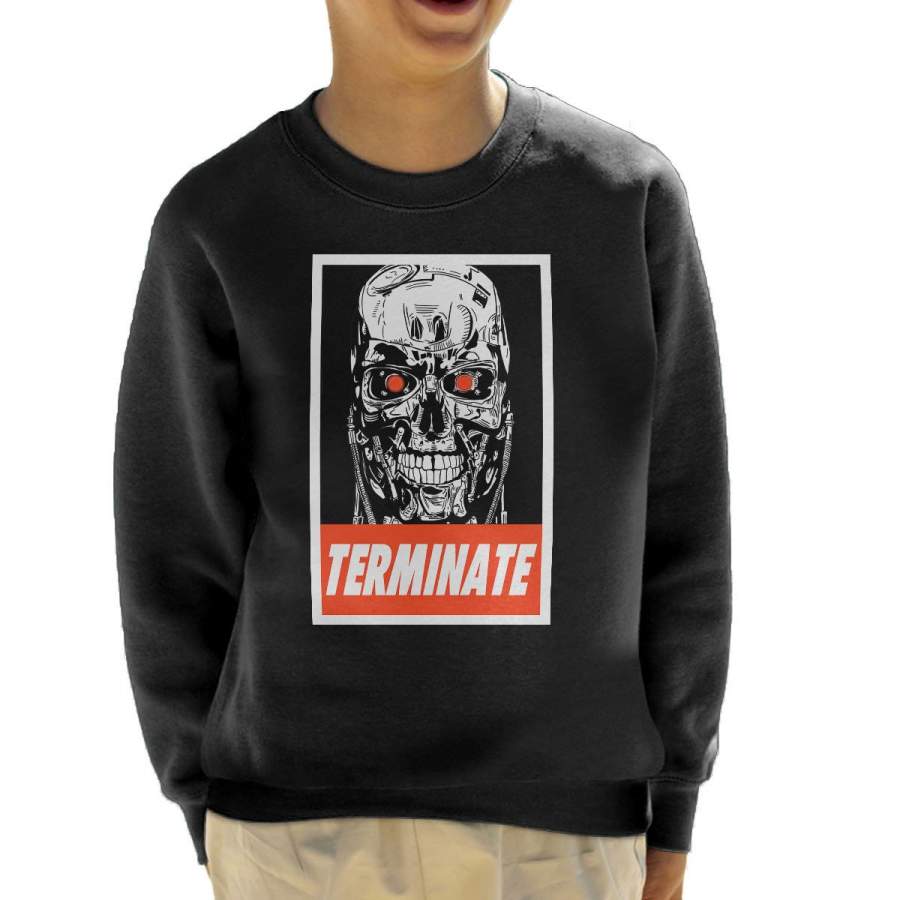 Terminator Obey Poster Kid’s Sweatshirt