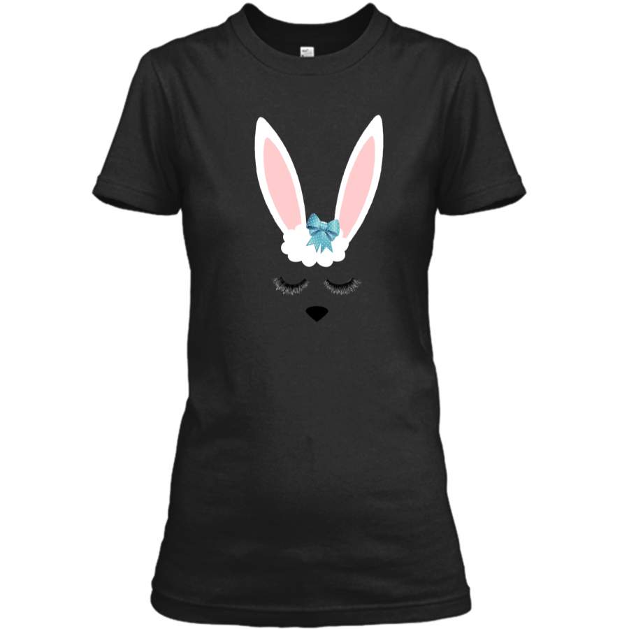 Cute Easter Bunny Shirt For Big Girls or Toddlers Ladies Custom