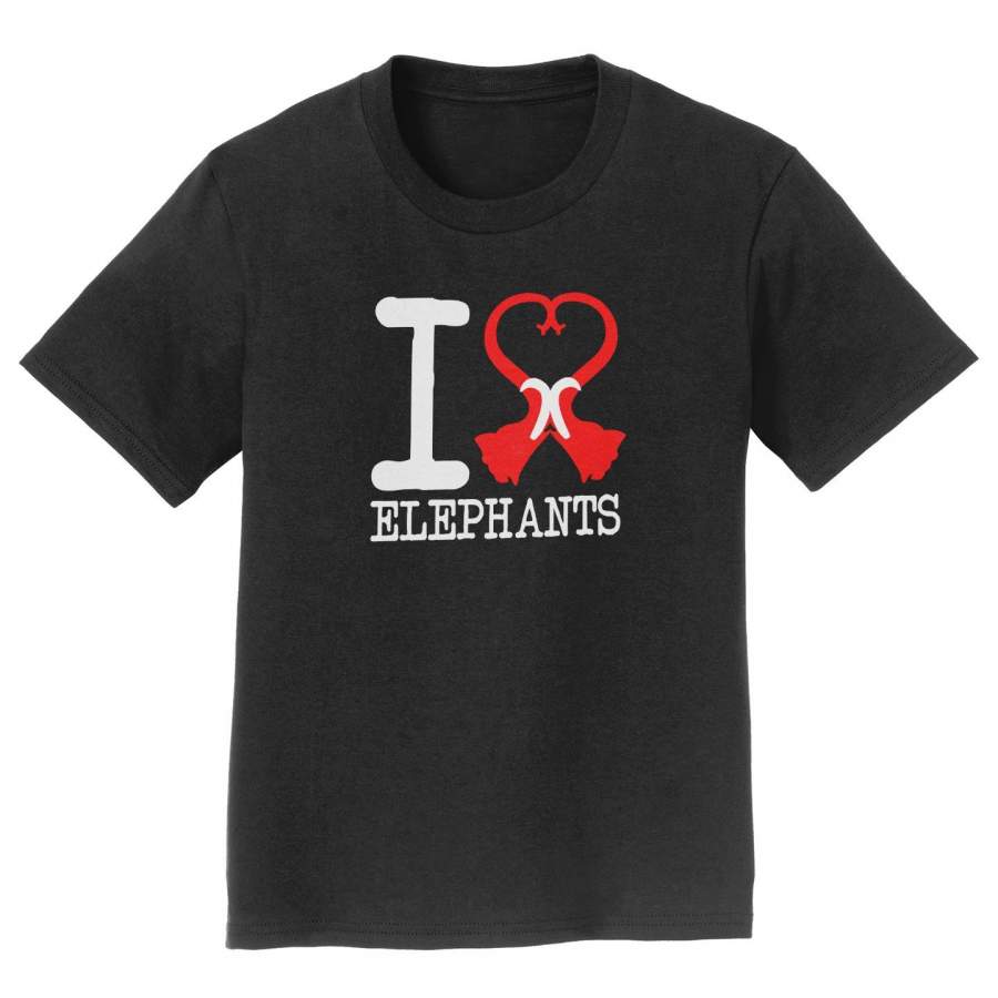 I Heart Elephants – Kids’ Unisex T-Shirt