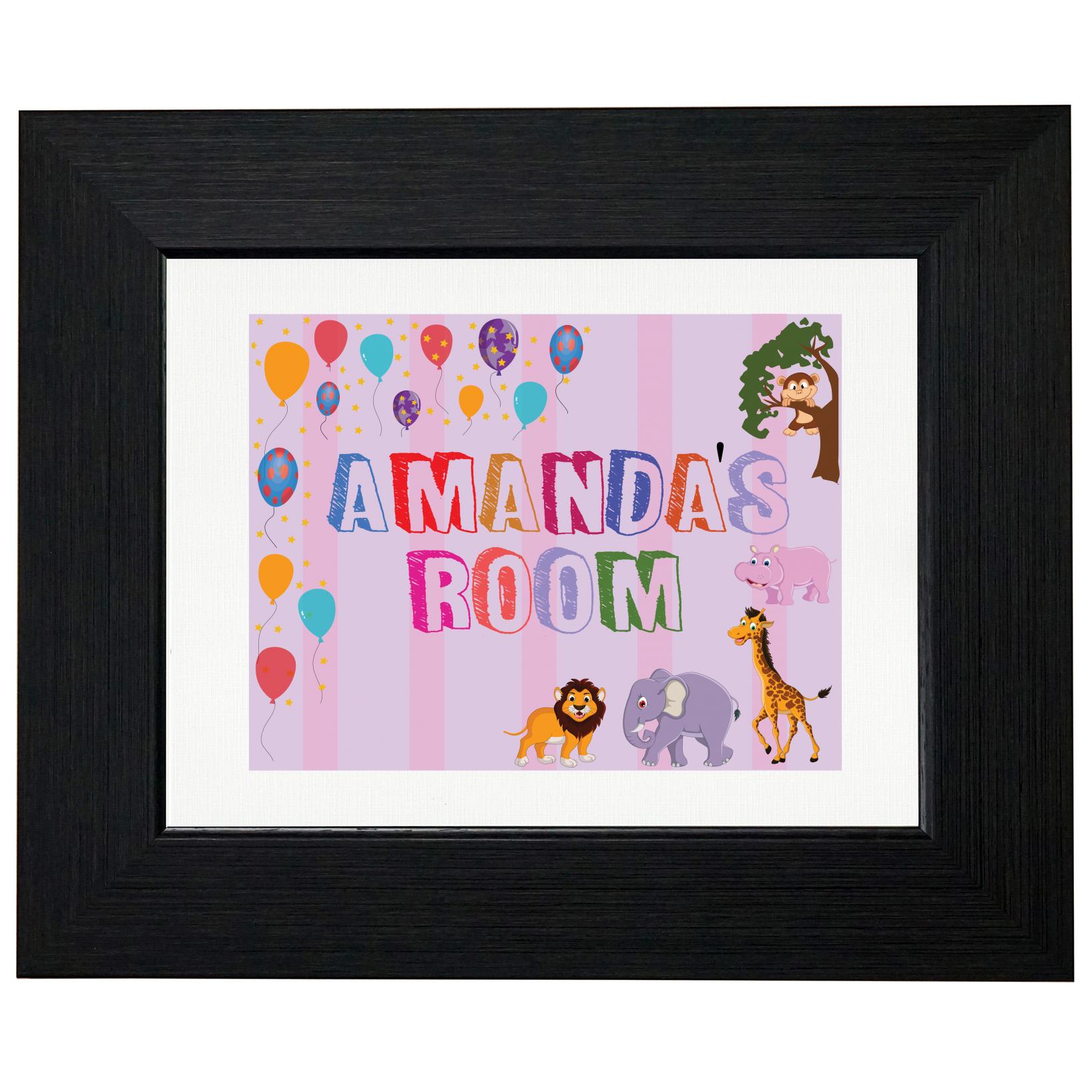 Amanda’s Room – Boy Birthday Gift – Balloons & Animals T-Shirt, Framed Print, Pillow, Golf Towel