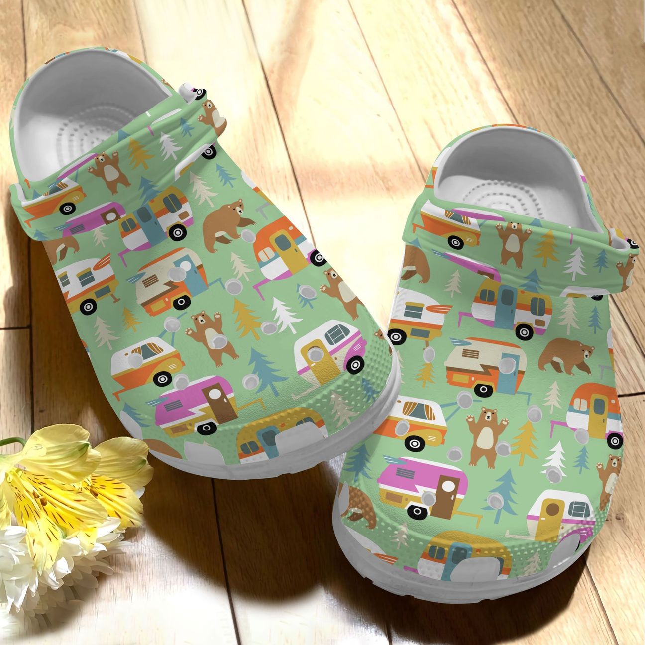 Camping Personalize Clog, Custom Name, Text, Fashion Style For Women, Men, Kid, Print 3D Let’S Go Camping Q