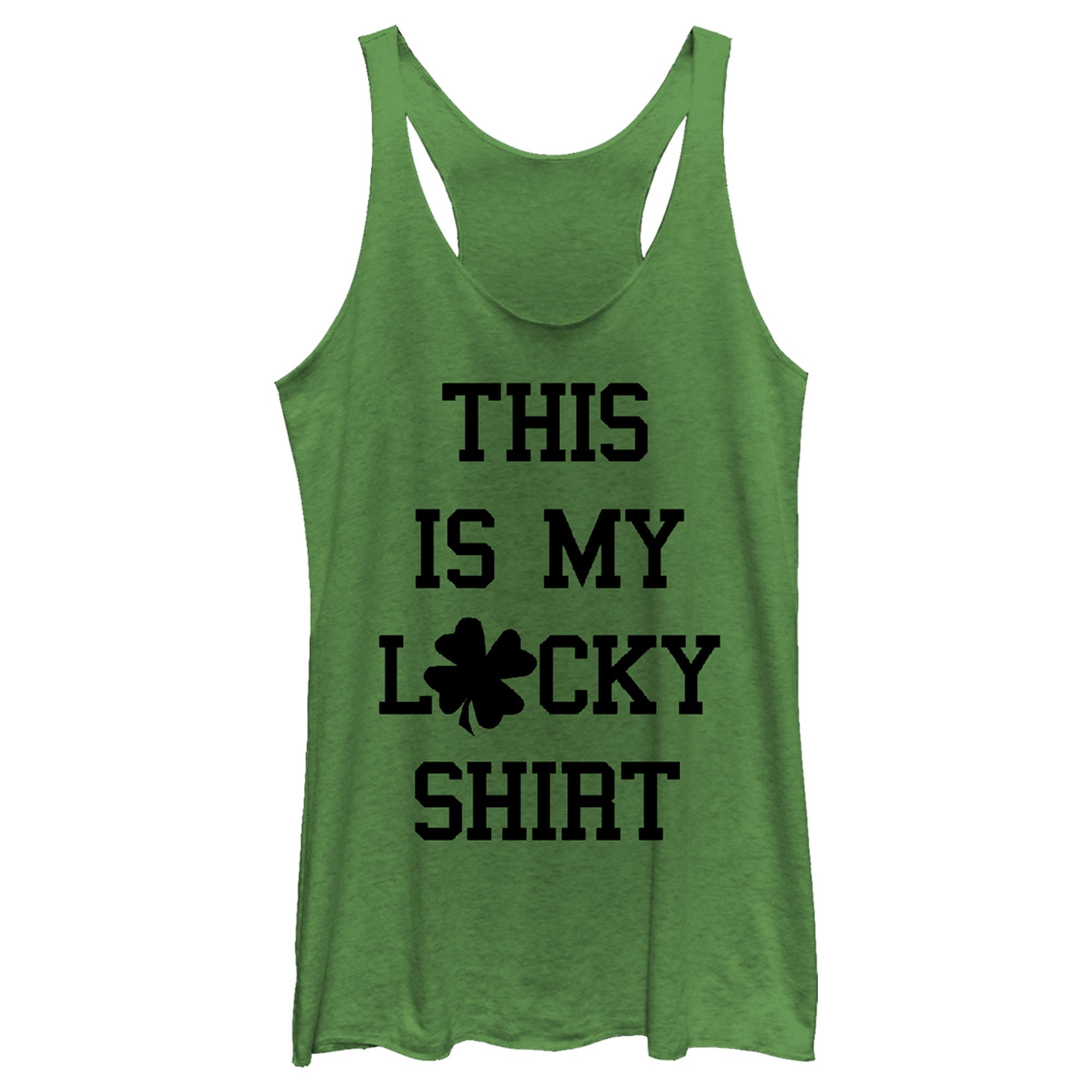 Women’S Lost Gods St. Patrick’S Day This Is My Lucky Shirt Racerback Tank Top