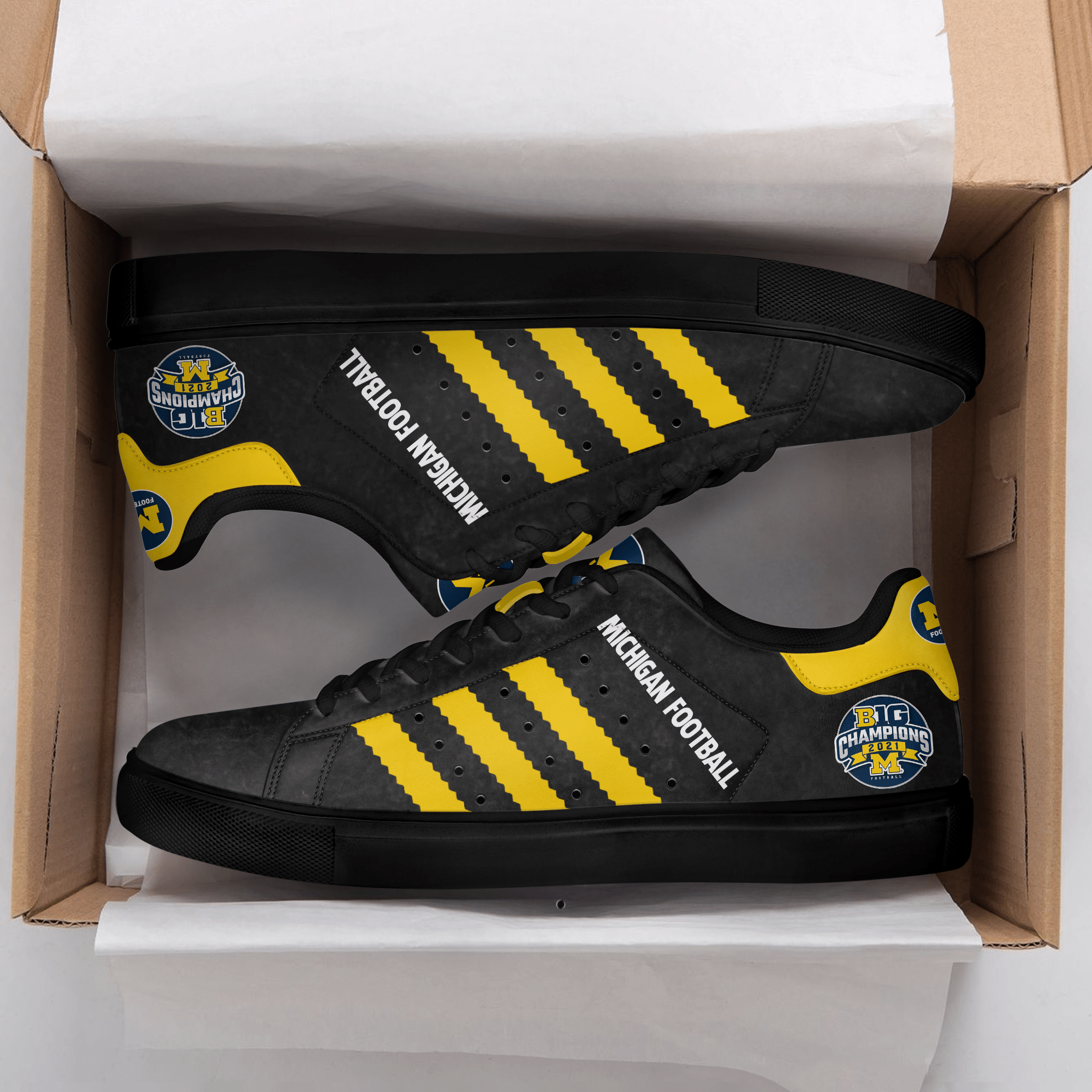 Michigan Wolverines Big10 Champion Low Top Shoes V6