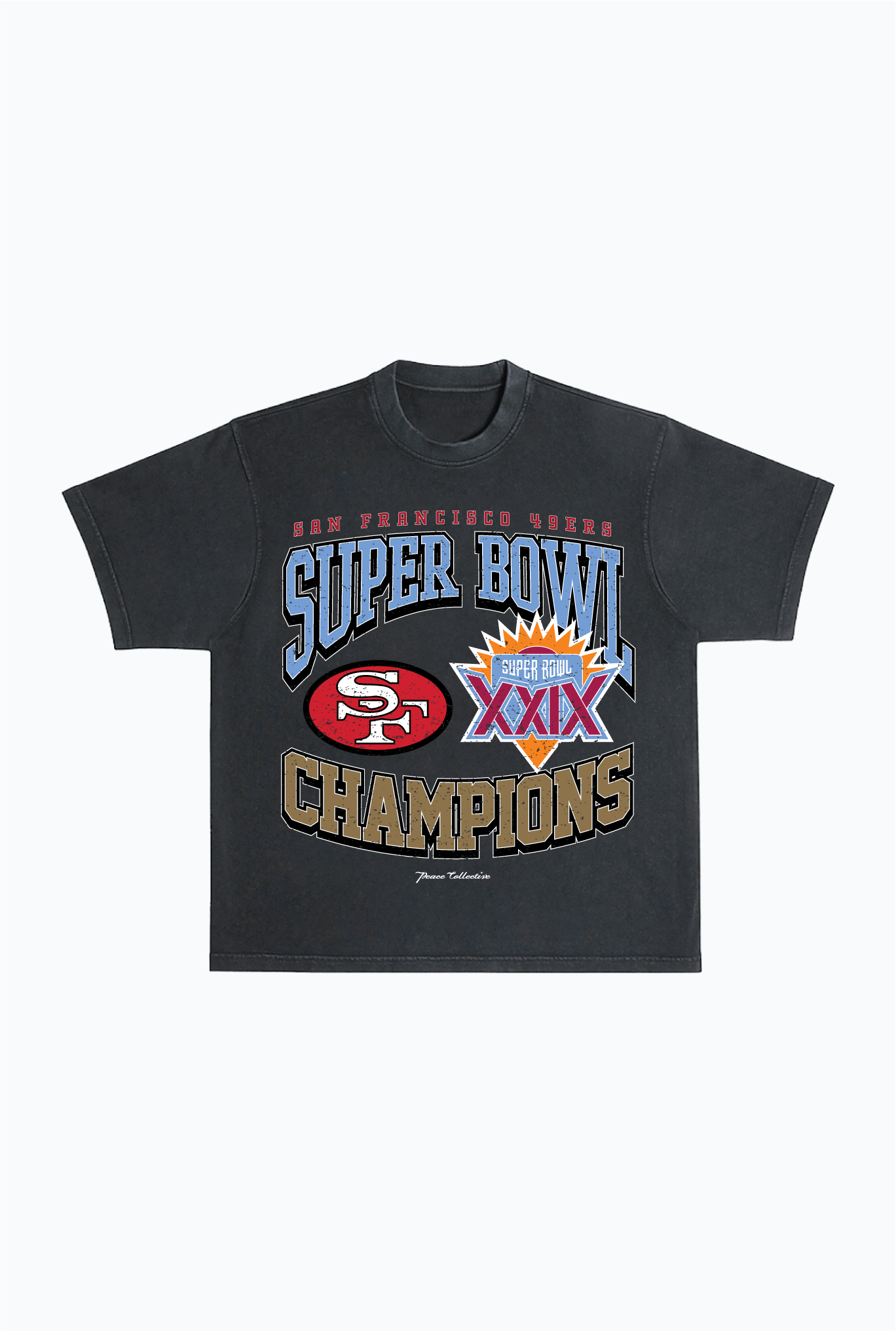 San Francisco 49Ers Super Bowl Xxix Heavyweight T-Shirt – Black