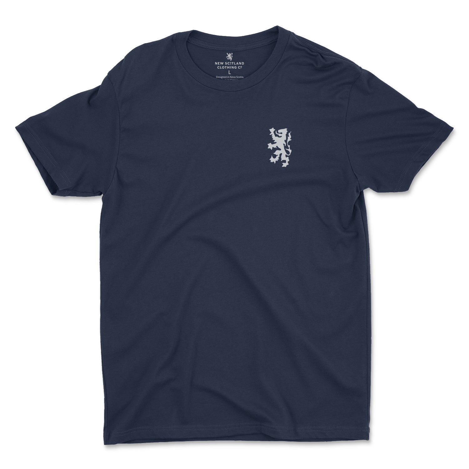 100% Organic Rampant Lion T-Shirt In Navy