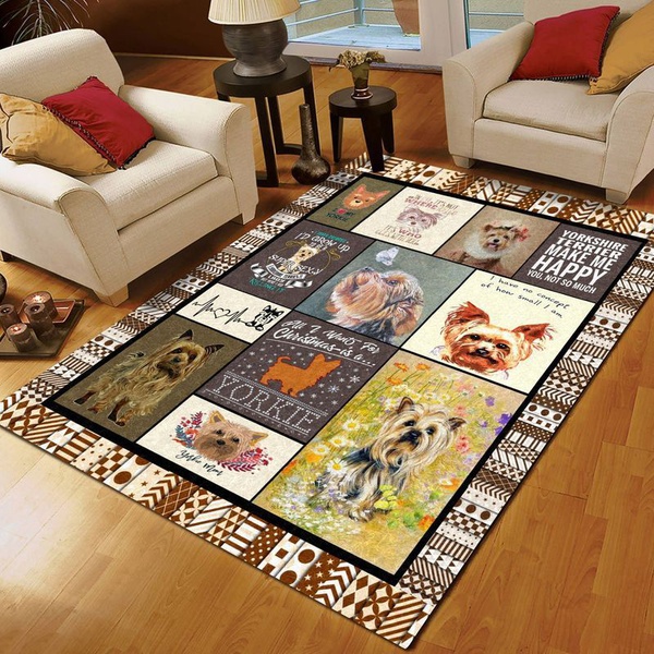 Yorkie 3 Area Rug Living Room Rug Home Decor Floor Decor VH3