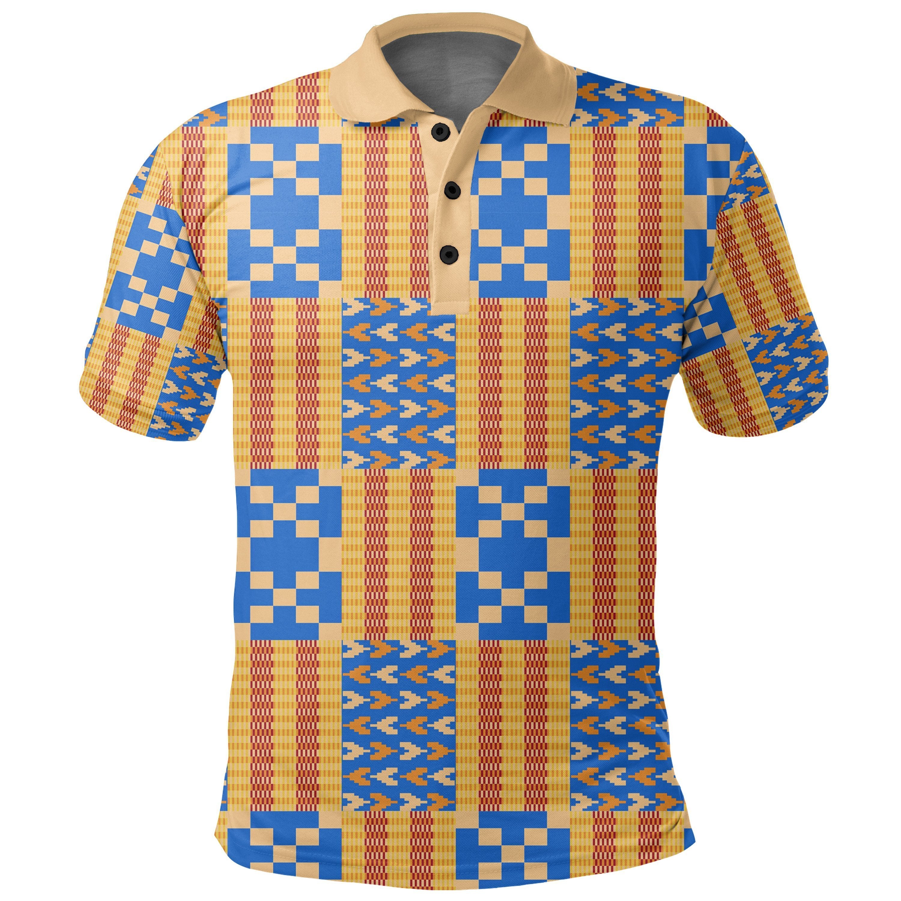 Kente Weaving Style Polo Shirt