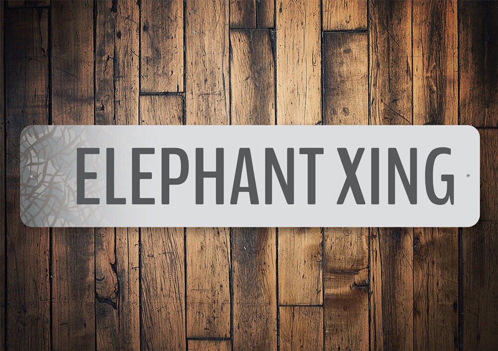 Elephant Xing Sign, Elephant Lover, Elephant Decor, Zoo Sign, Zoo Animal, Zoo Decor, Zoo Metal Sign, Zoo Animal Decor – Quality Aluminum