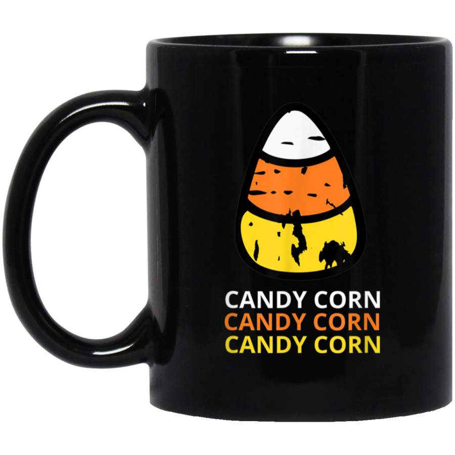 Candy Corn Vintage Graphic Halloween Costume Black Mug