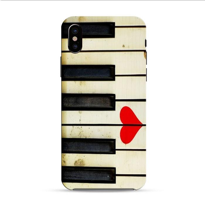 Vintage Piano Heart iPhone XS 3D Case