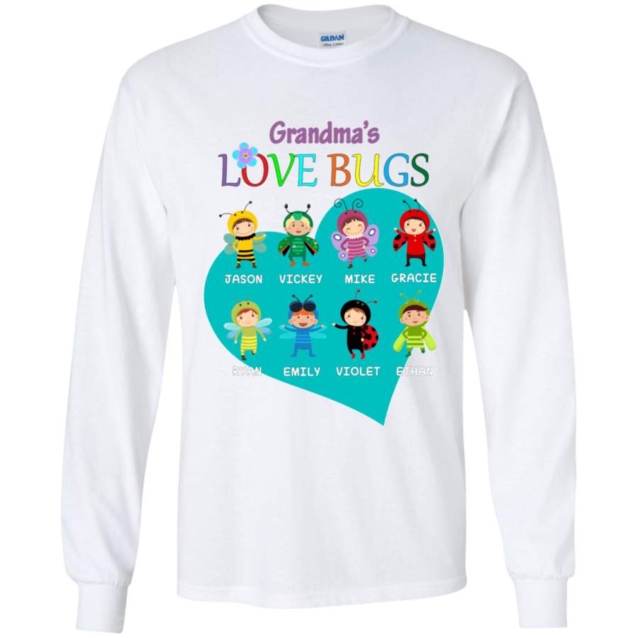 Download Grandma Love Bugs Personalized T-shirts Hoodie Sweatshirts ...