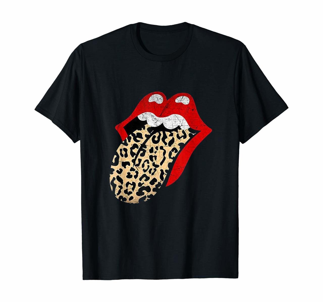 Red Lips-Leopard Tongue-Iconic Band T-Shirt