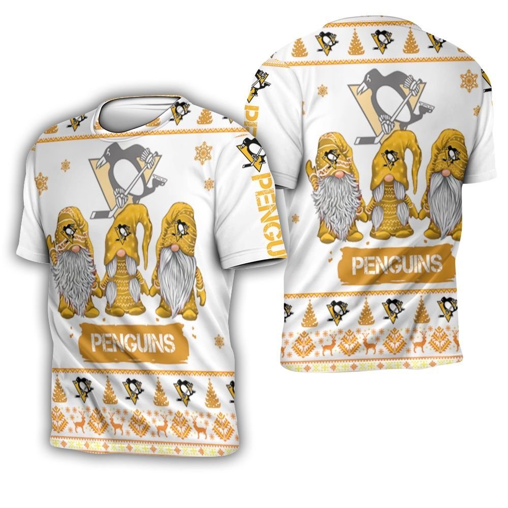 Christmas Gnomes Pittsburgh Penguins Ugly Sweatshirt Christmas 3D 3D T-Shirt