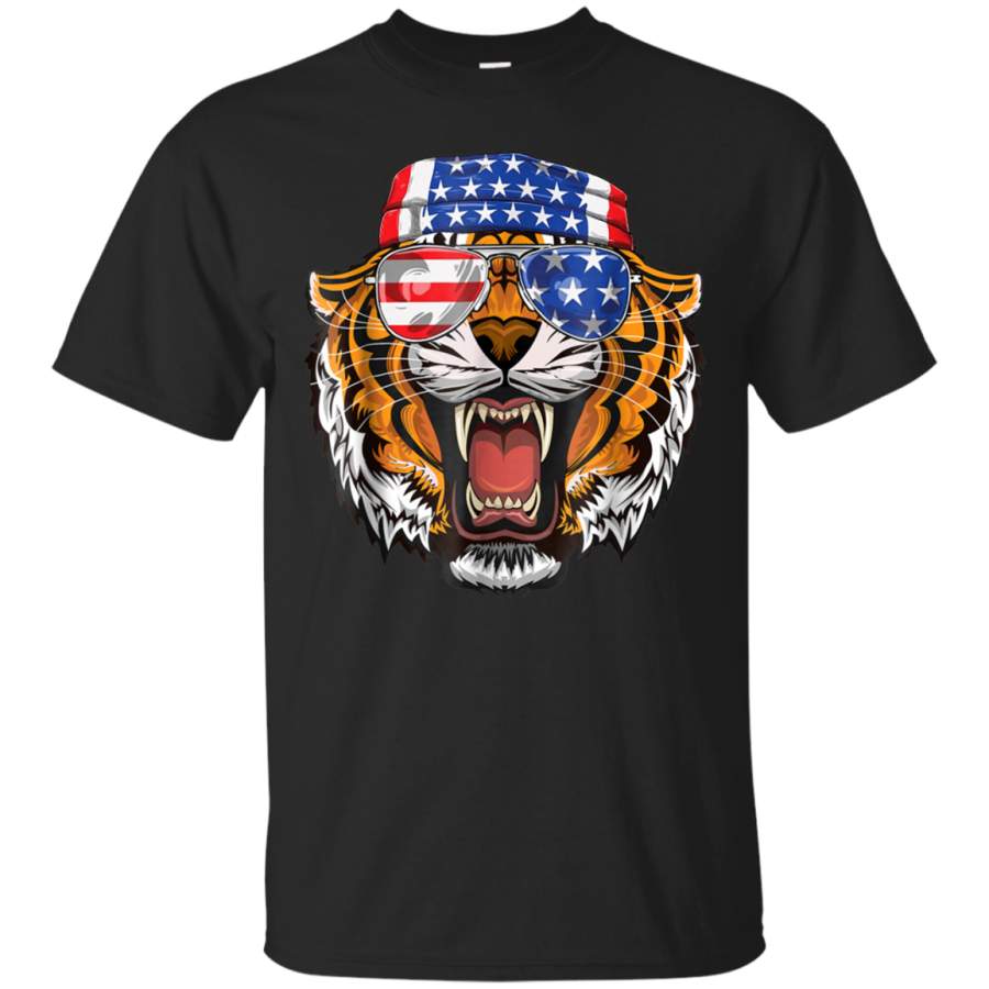 AGR Patriot Tiger Tshirt 4th Of July American Flag