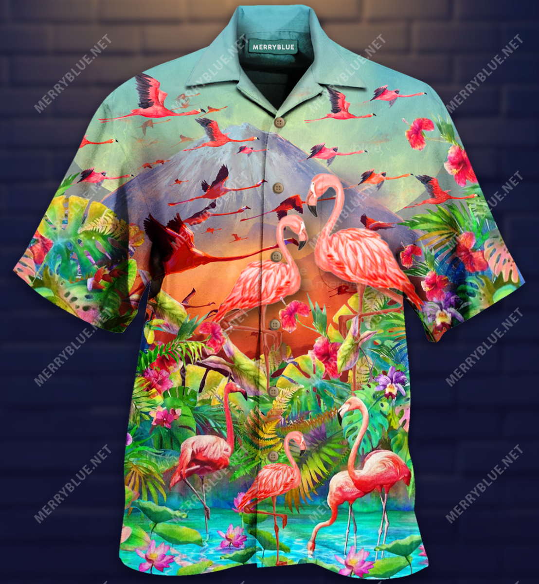 Be A Flamingo In A Flock Of Pigeons Unisex Hawaiian Shirt