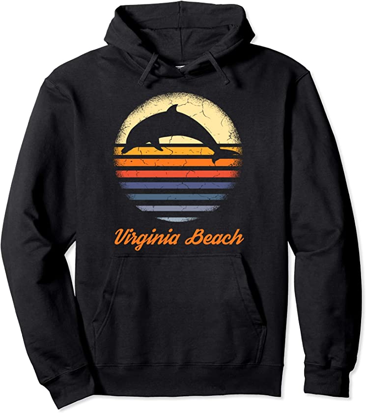 Cute Virginia Beach VA Dolphin Lover Dolphin Watching Pullover Hoodie