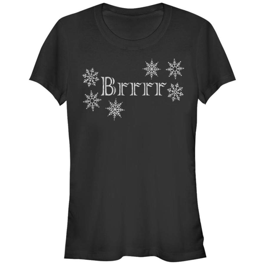 Lost Gods Junior’s Christmas Brrrr Snowflake  T Shirt Black S