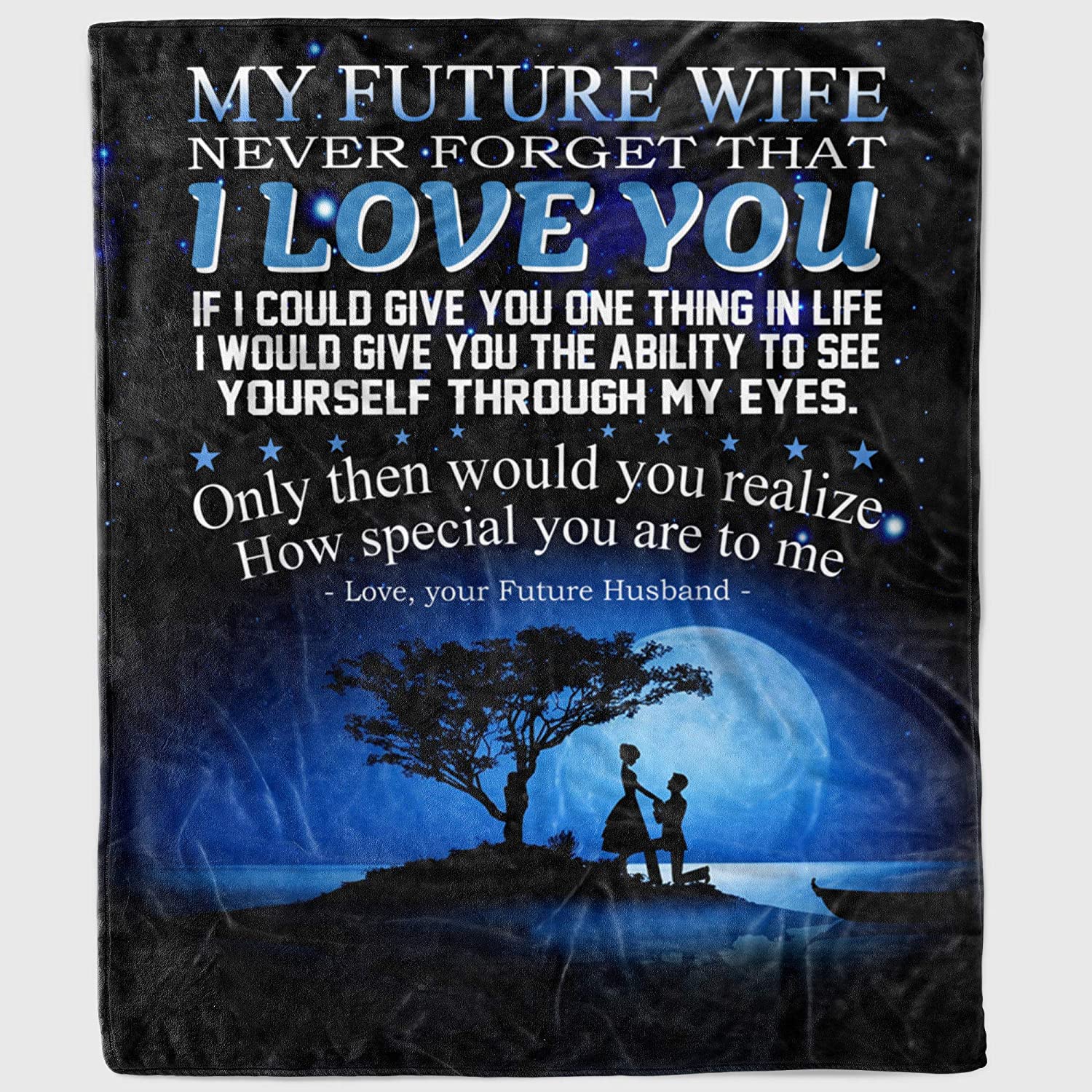 Family Blanket Husband To Future Wife I Love You Fleece Blanket Soft Comfortable Blanket