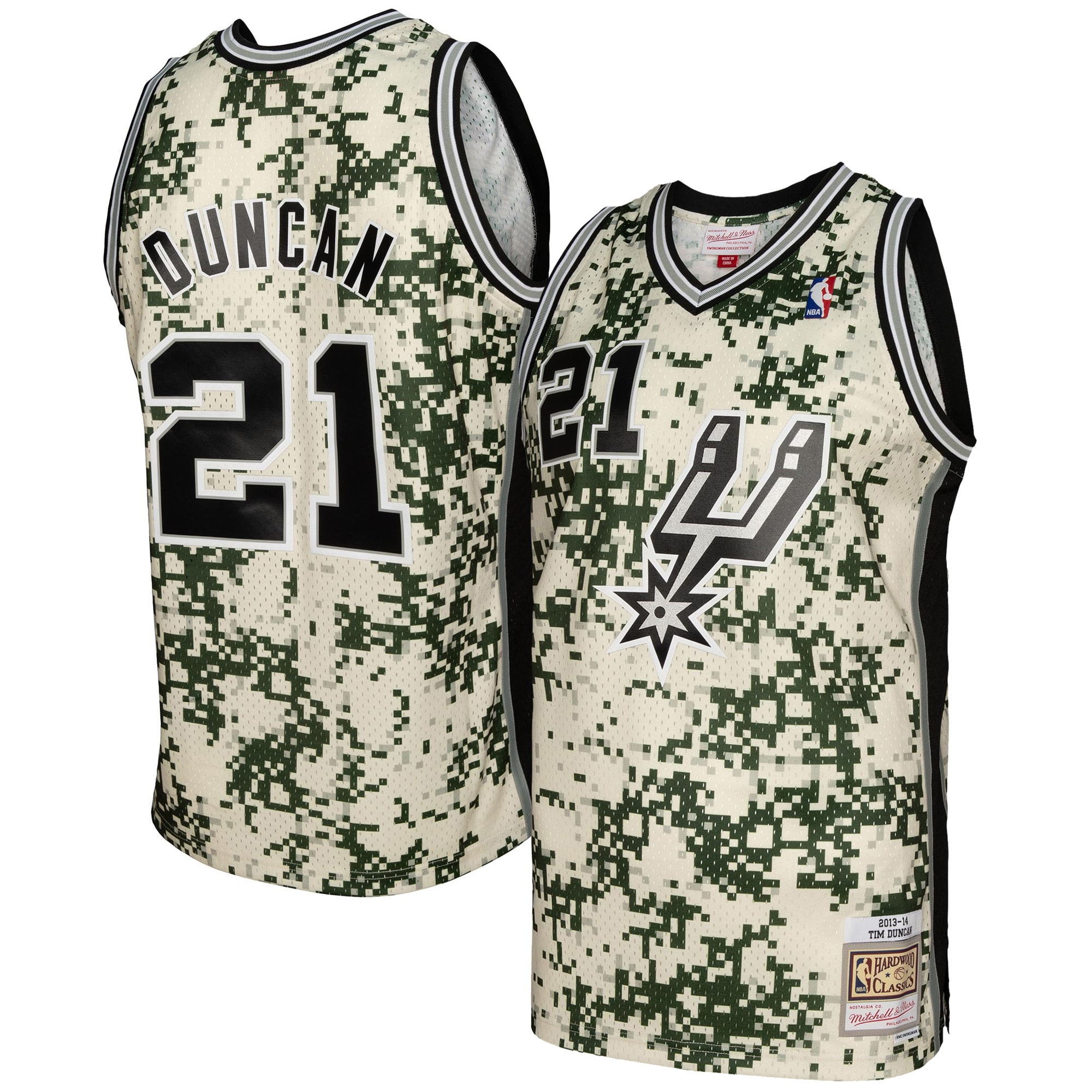 Tim Duncan San Antonio Spurs Mitchell & Ness 2013/14 Swingman Jersey – Camo