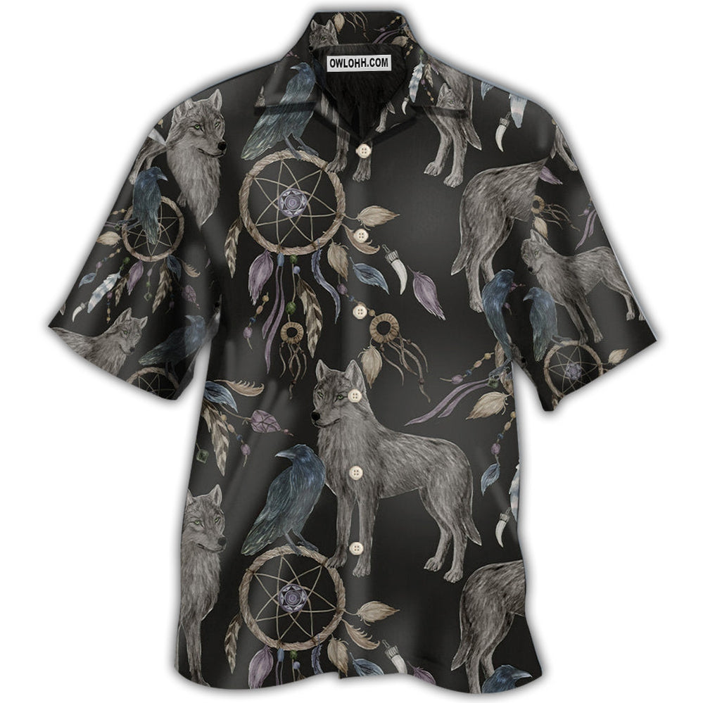 Wolf Dreamcatcher Dark Style – Hawaiian Shirt  – Owl Ohh