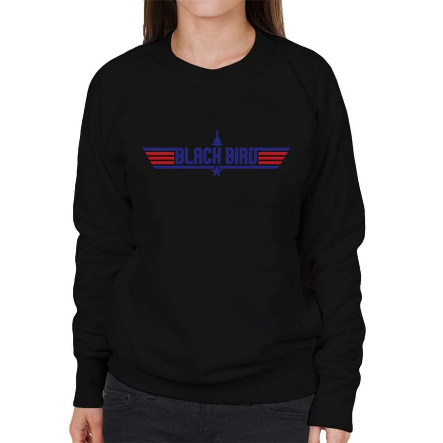 Top Gun Logo Black Bird Women’s Sweatshirt