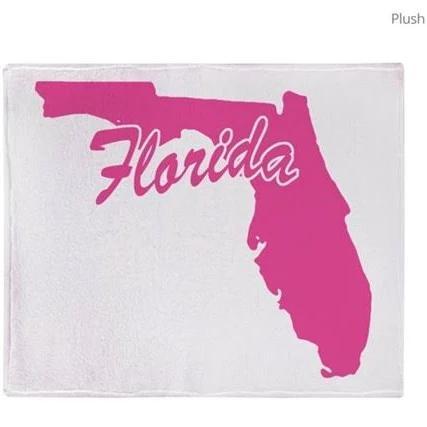 Pink Florida Throw Blanket