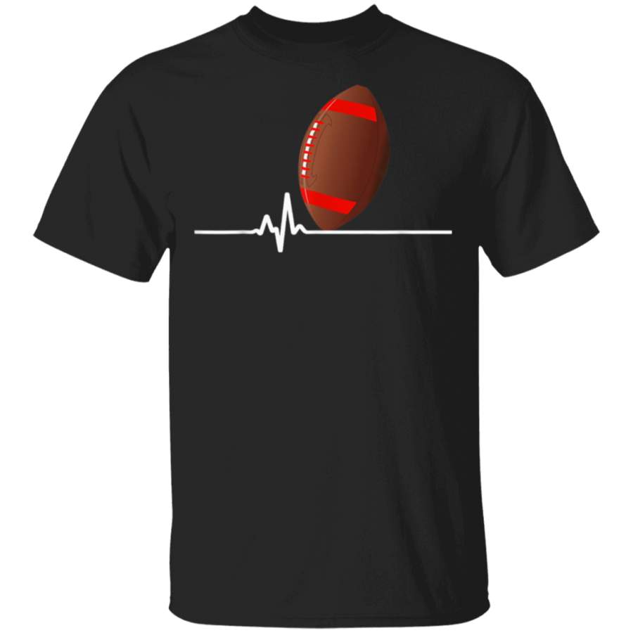 football heartbeat kansas city love chief football TShirt G500 5.3 oz. T-Shirt