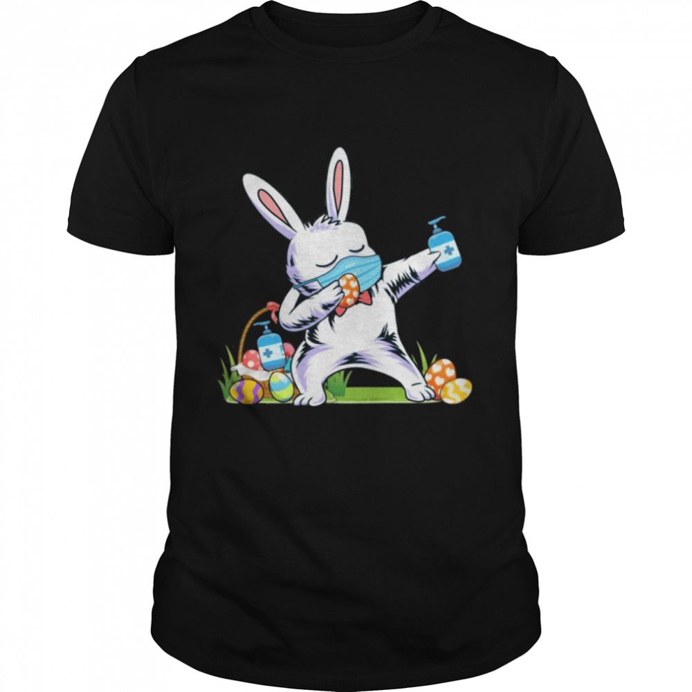 Dabbing Easter Bunny Wearing Mask YW1701746CL T-Shirt