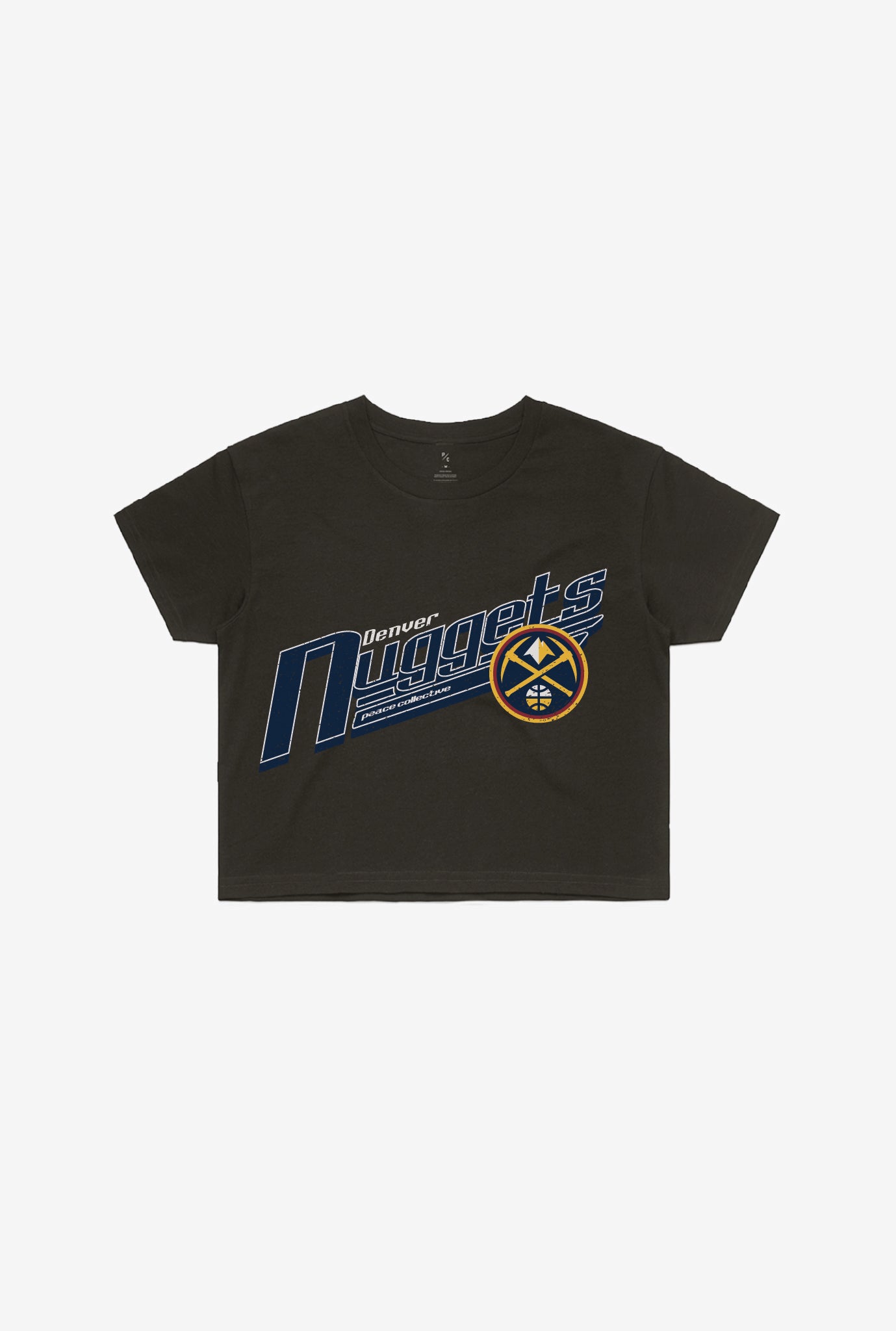 Denver Nuggets Garment Dyed Cropped T-Shirt – Black