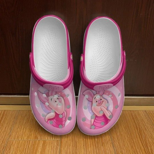 Piglet Character Winnie The Pooh Cartoon I Gift Rubber Crocs Crocband Clogs, Comfy Footwear