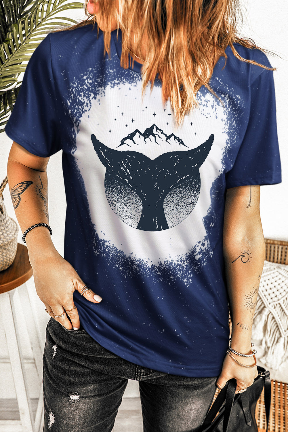 Whale Tail Mountain Print Tee