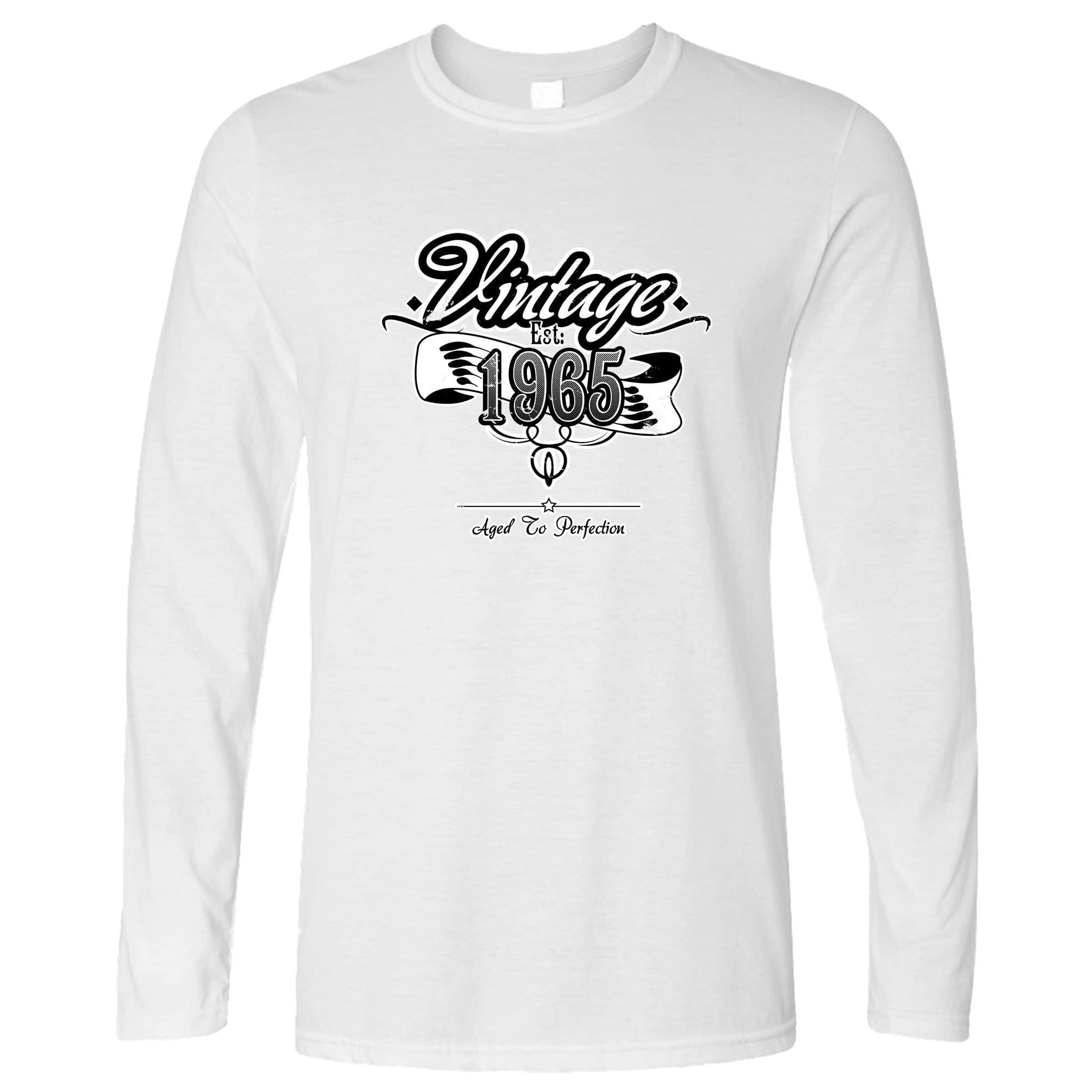 Birthday Long Sleeve Vintage Est. 1965 Aged To Perfection T-Shirt