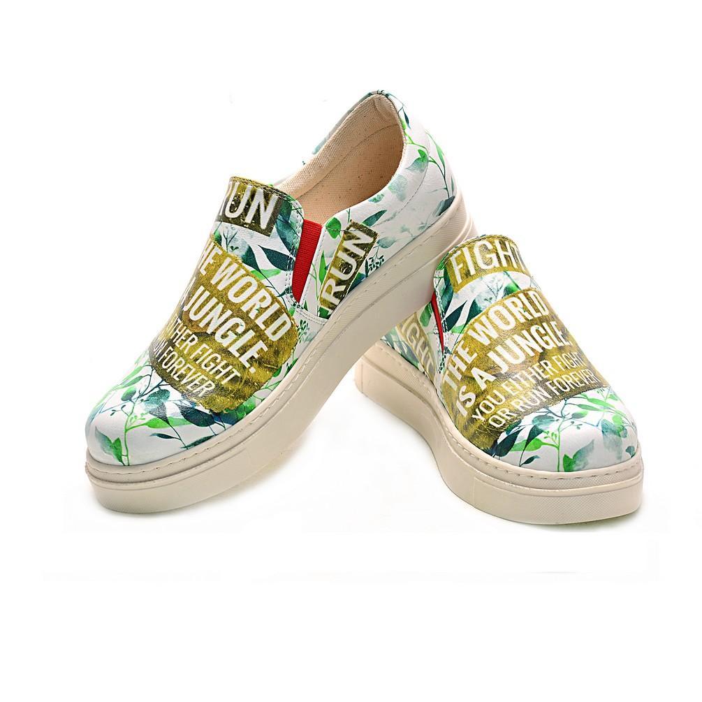 The World Is A Jungle Slip On Sneakers Shoes Nvn102