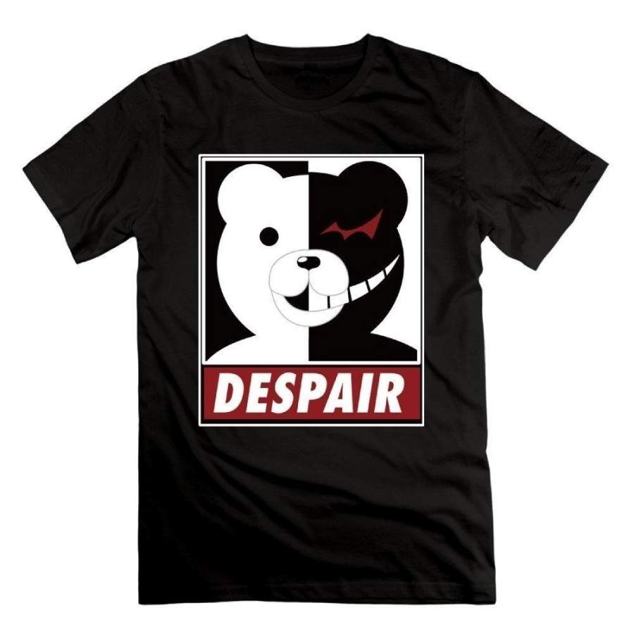 Danganronpa Monokuma Despair Men Fashion T-Shirt Black Size S-3Xl