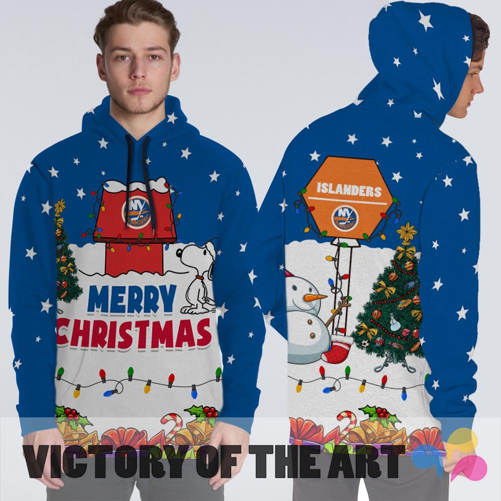 Funny Merry Christmas New York Islanders Hoodie 2019