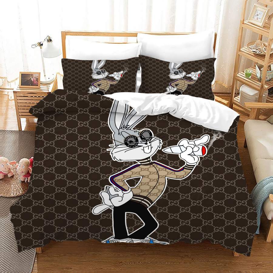 Looney Tunes Bugs Bunny #17 Duvet Cover Quilt Cover Pillowcase Bedding Set Bed Linen Home Bedroom Decor