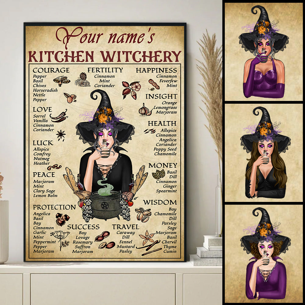 89Customized Kitchen Witchery Magic Knowledge Customized Poster