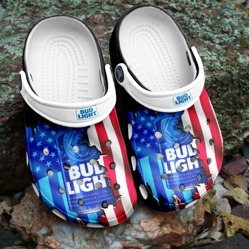 Bud Light Beer Crocband Clogs Comfortable Shoes For Men Women