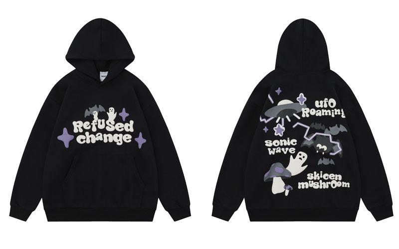 Cartoon Ghost Bat Hoodie