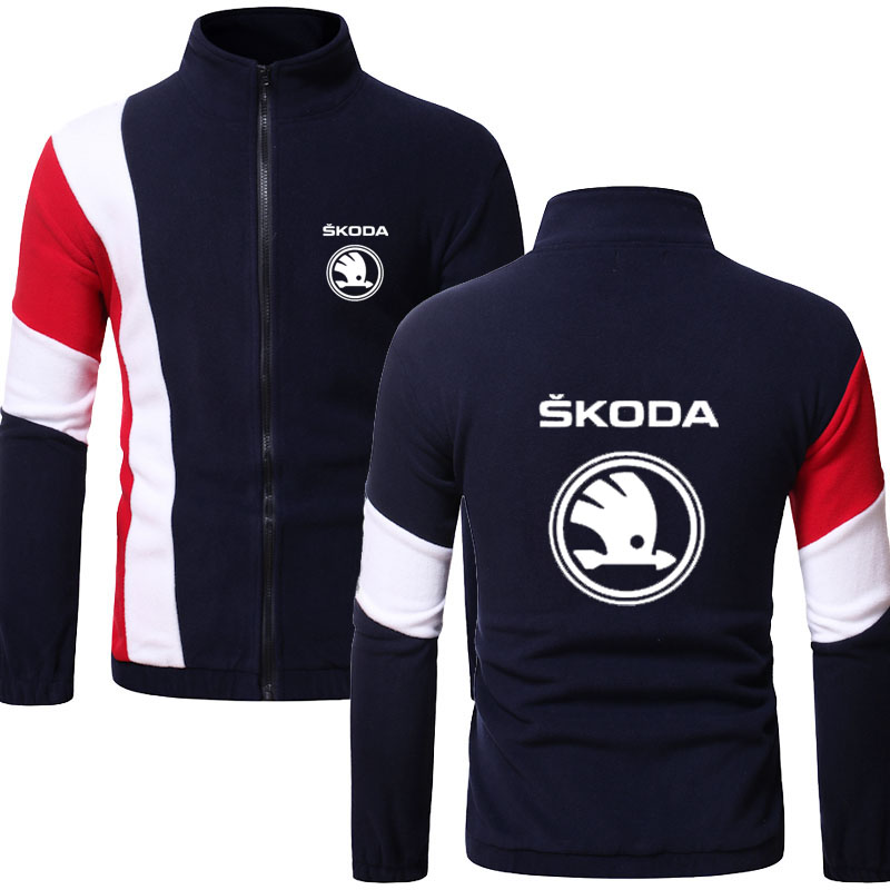 2021Hip hop trend Men’s zipper sweatshirt Skoda logo print Autumn 100% cotton high quality Fleece jackets Mens men’s clothing alx