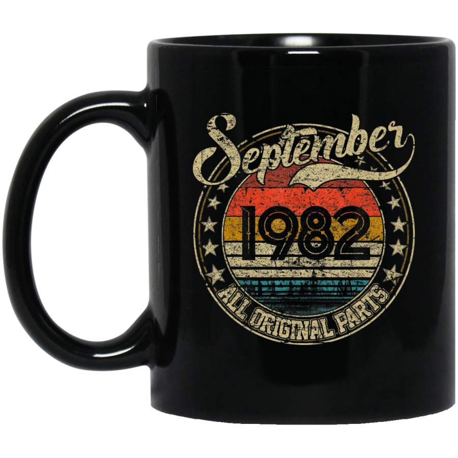 Vintage September 1982 37 Years Old 1982 Birthday Gift Coffee Mug