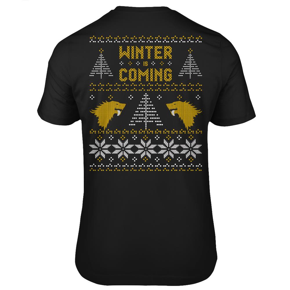 Winter Christmas Is Coming Game Thrones Merry Christmas T Shirts Print On Back