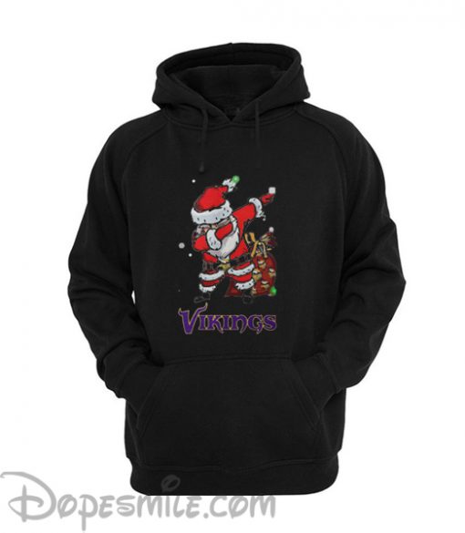 Santa Minnesota Vikings Dabbing Christmas ugly Hoodie