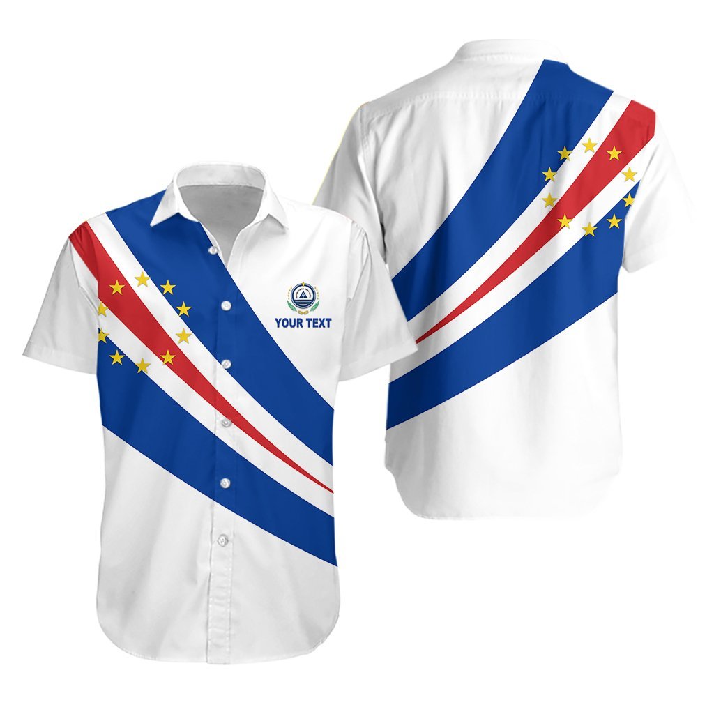 (Custom Personalised) Cape Verde Hawaiian Shirt Flag Version White Lt13